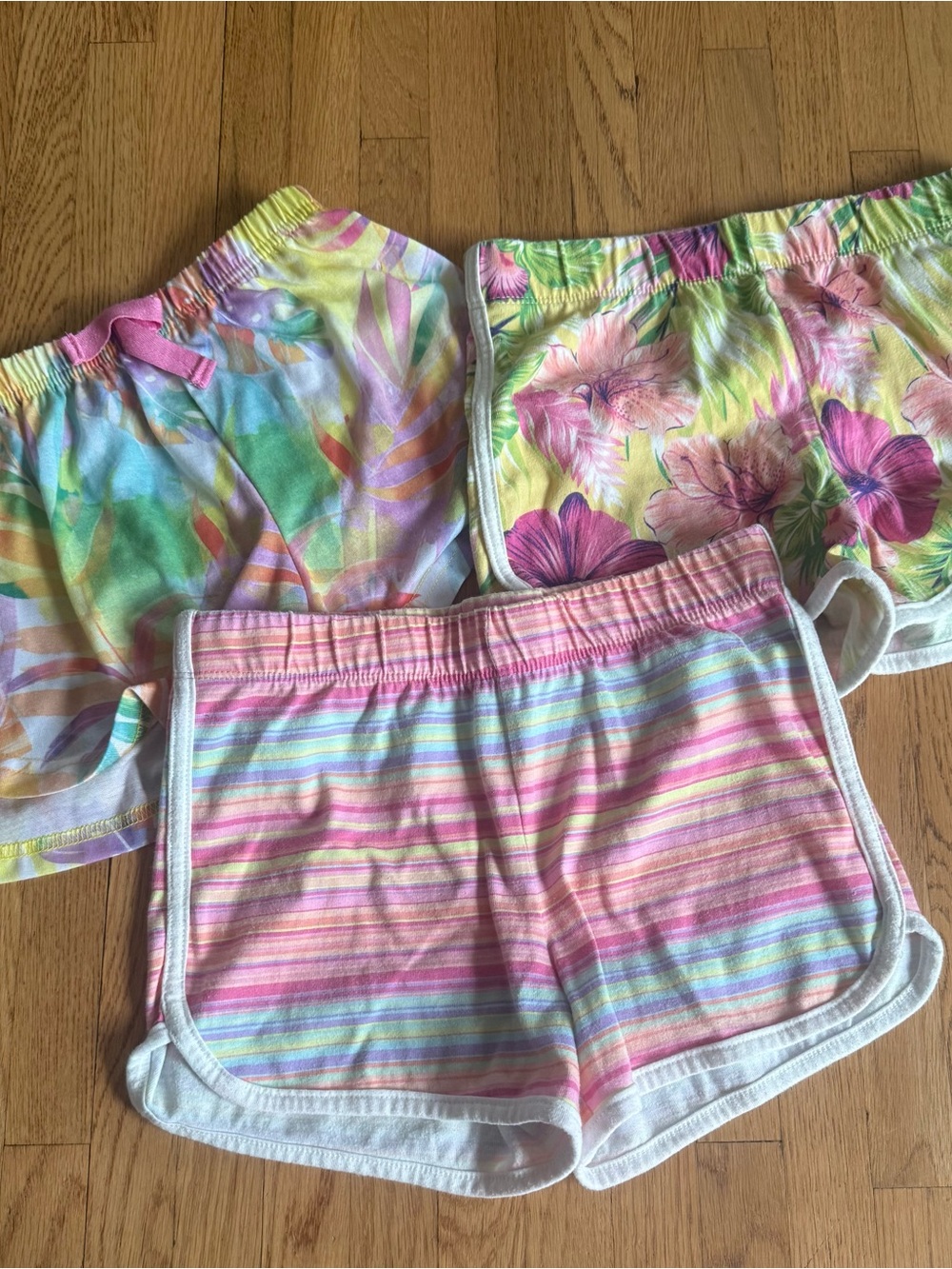 The Children's Place Girls' Pastel Multicolor & Floral Shorts 3-Pack